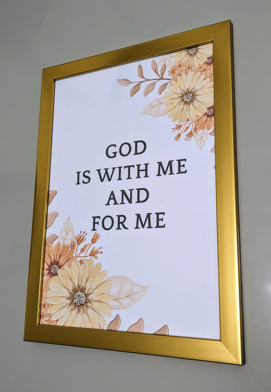 God with Me gold frame